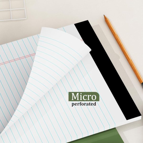 12 Pack of Legal Pads 8.5 x 11.75 College Ruled Notebook White Paper Note Pad Narrow Ruled 30 Sheets Notepads Perforated Writing Pad Clear Print 8x11 Legal Pads Pads of Paper - Image 5