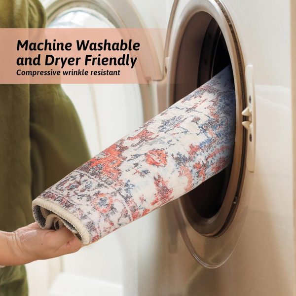 2x3 Washable Entryway Rug - Non-Slip Low Pile Indoor Rug for Bathroom, Hallway or Bedroom - Soft Accent Mat, Dryer Safe - Image 3