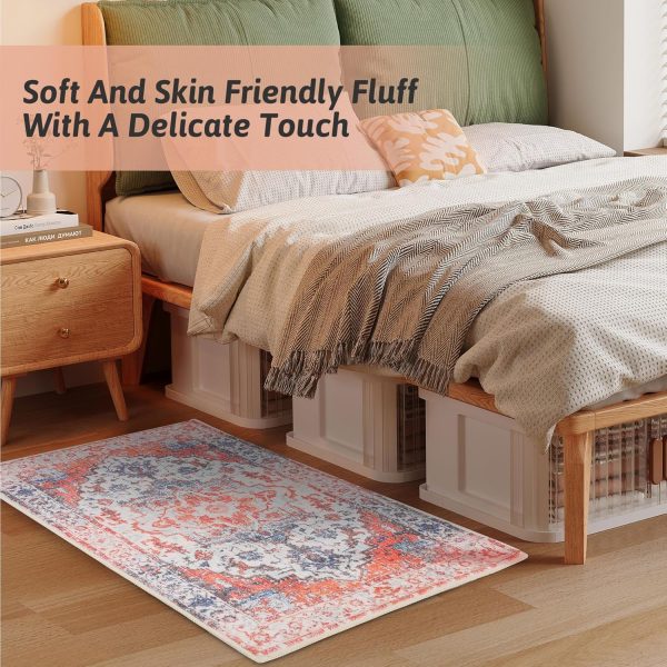 2x3 Washable Entryway Rug - Non-Slip Low Pile Indoor Rug for Bathroom, Hallway or Bedroom - Soft Accent Mat, Dryer Safe - Image 6