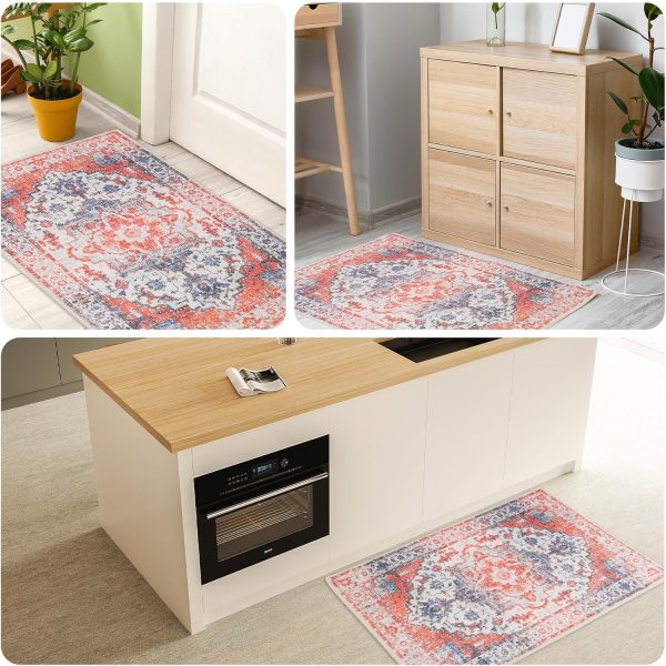2x3 Washable Entryway Rug - Non-Slip Low Pile Indoor Rug for Bathroom, Hallway or Bedroom - Soft Accent Mat, Dryer Safe - Image 7