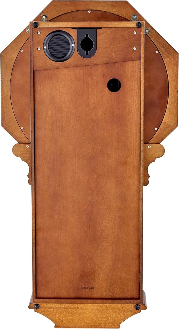 Bulova C3543 Ashford Wall Clock | 25" Schoolhouse Design | Walnut Finish | Harmonic Triple-Chime Movement | Engraving Plate - Image 3