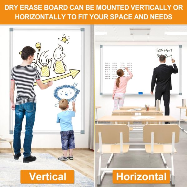 H-Qprobd Large White Board Dry Erase Board for Wall 72"X40" Magnetic Whiteboard with Long Pen Tray, Presentation Dry Erase Boards for Office, Classroom, School, Home - Image 6