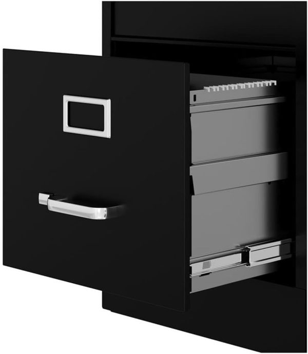 Lorell Fortress Locking Metal File Cabinet, 2-Drawer, 22" x 15" x 28.4", Black - Image 7