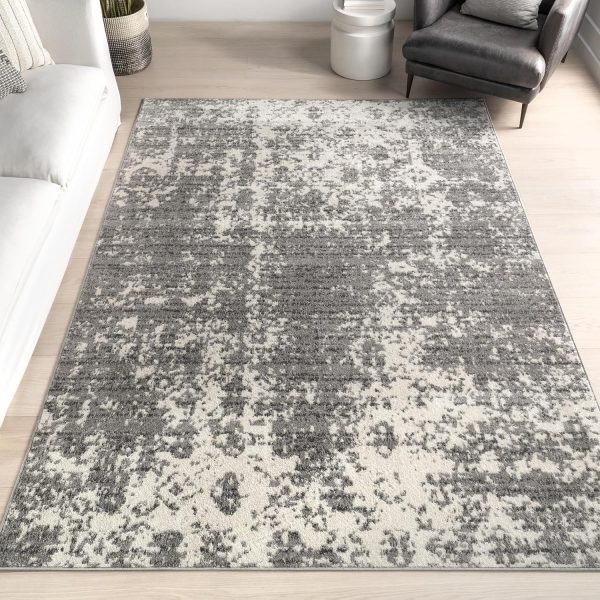 nuLOOM Deedra Modern Abstract Area Rug - 2x3 Accent Rug Modern/Contemporary Grey/Ivory Rugs for Living Room Bedroom Dining Room Entryway Kitchen