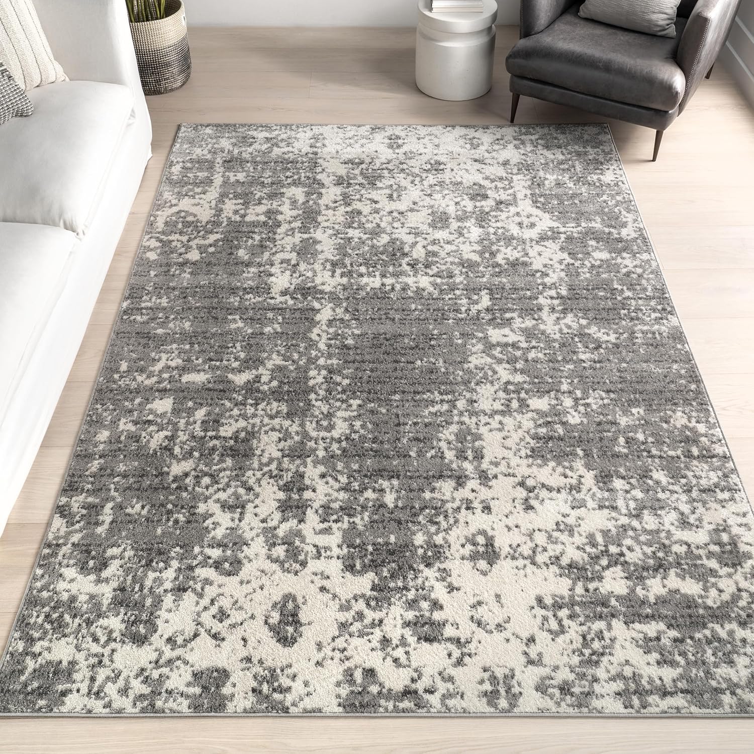 nuLOOM Deedra Modern Abstract Area Rug – 2×3 Accent Rug Modern/Contemporary Grey/Ivory Rugs for Living Room Bedroom Dining Room Entryway Kitchen